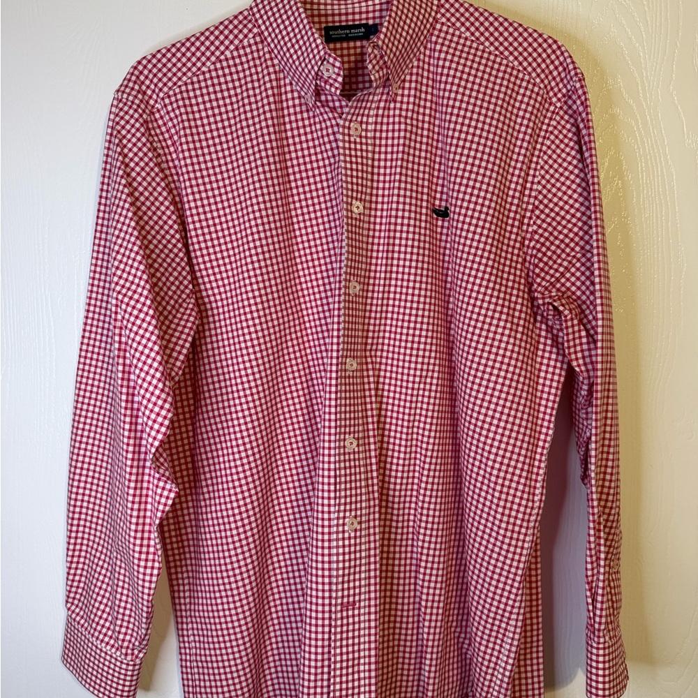 Southern Marsh Red and White Checkered Shirt